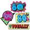 Party Central Club Pack of 48 Vibrantly Colored 80's Cutout Party Decors 15.5"